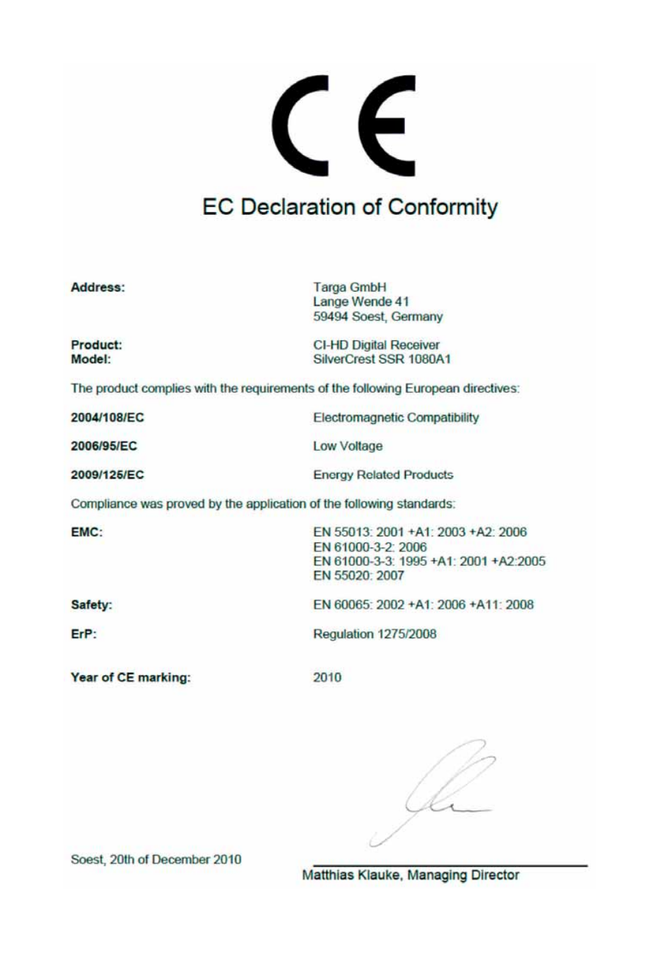 Silvercrest SSR 1080 A1 User Manual | Page 52 / 53