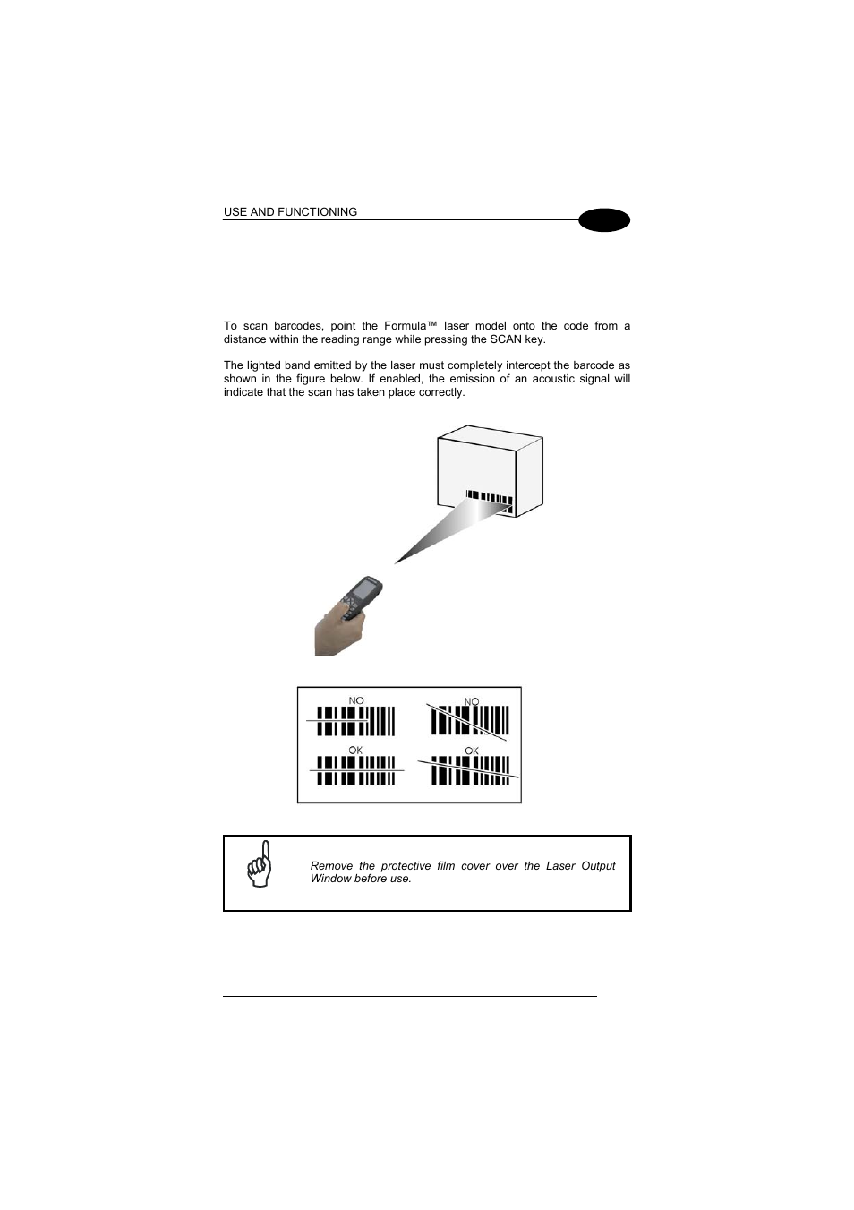 Data capture, Laser data capture | Datalogic Scanning Formula User Manual | Page 47 / 72