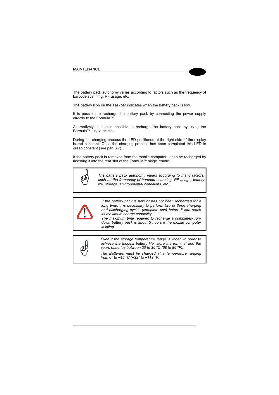 Charging the battery pack, 2 charging the battery pack | Datalogic Scanning Formula User Manual | Page 53 / 72