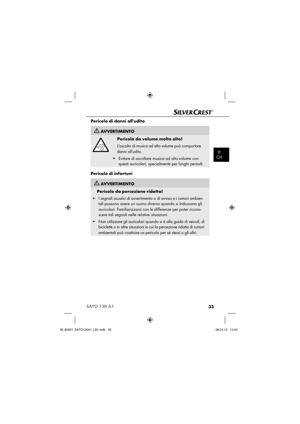 Silvercrest SATO 120 A1 User Manual | Page 36 / 73
