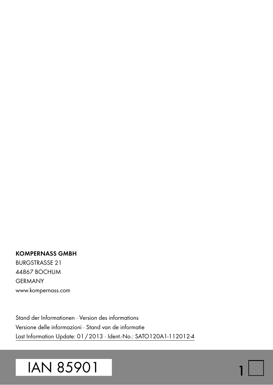 Silvercrest SATO 120 A1 User Manual | Page 73 / 73