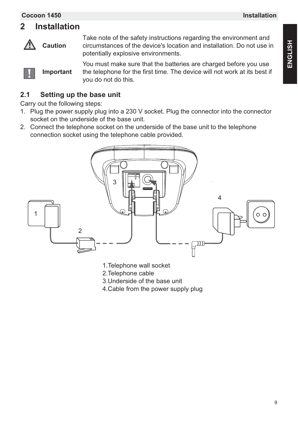 2installation | Silvercrest COCOON 1450 User Manual | Page 11 / 49