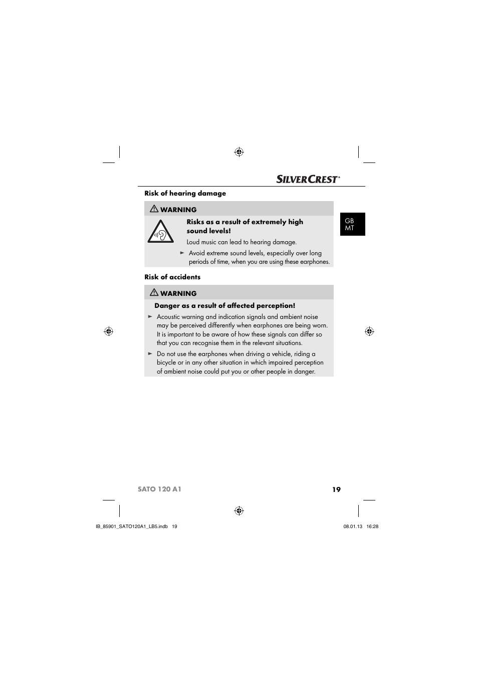 Silvercrest SATO 120 A1 User Manual | Page 22 / 45