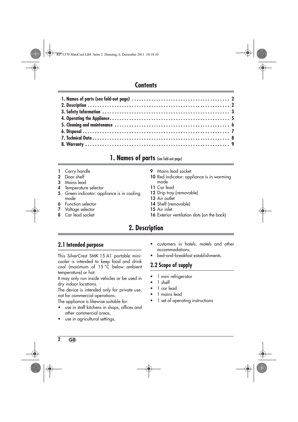 Silvercrest SMK 15 A1 User Manual | Page 4 / 62