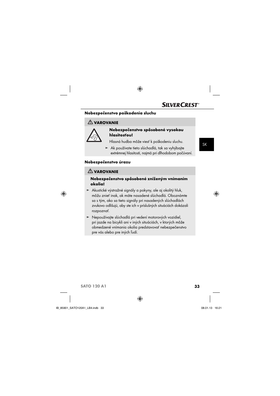 Silvercrest SATO 120 A1 User Manual | Page 36 / 59