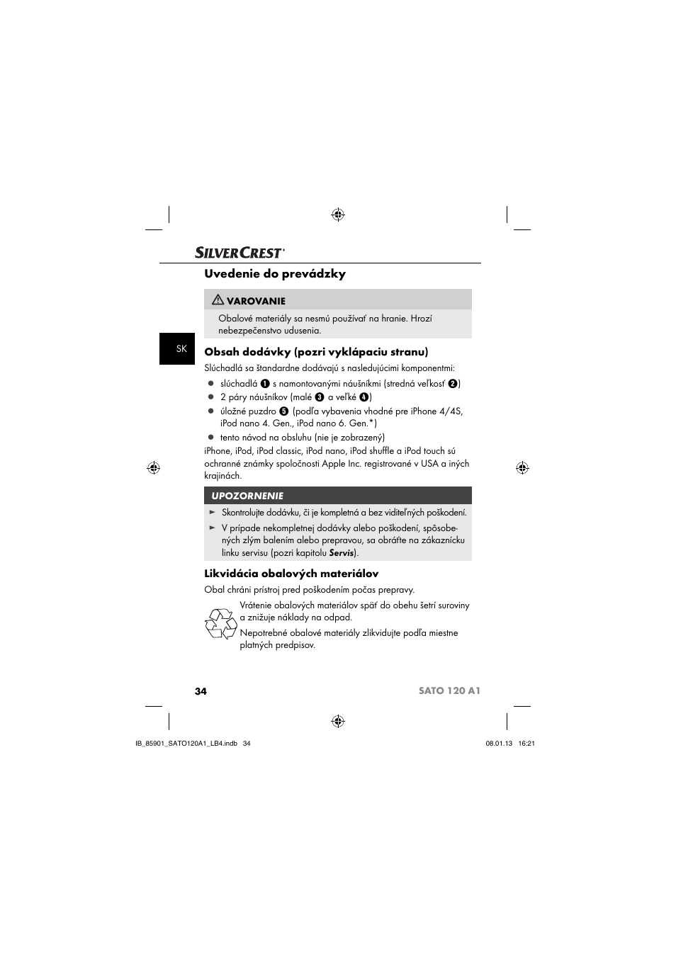 Silvercrest SATO 120 A1 User Manual | Page 37 / 59