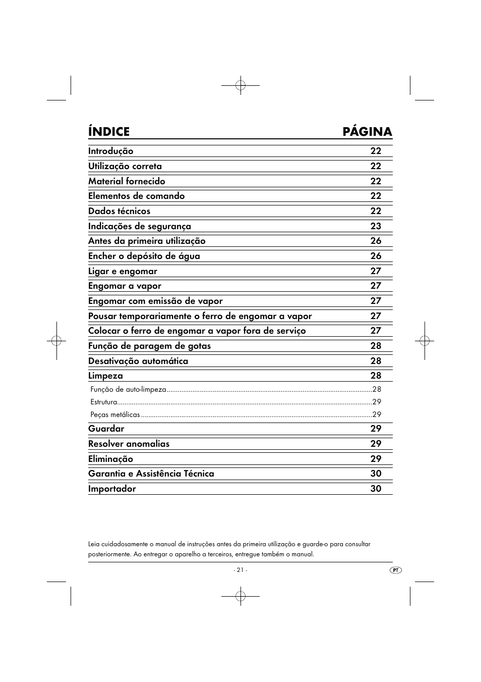 Índice página | Silvercrest SDB 2200 C1 User Manual | Page 24 / 54