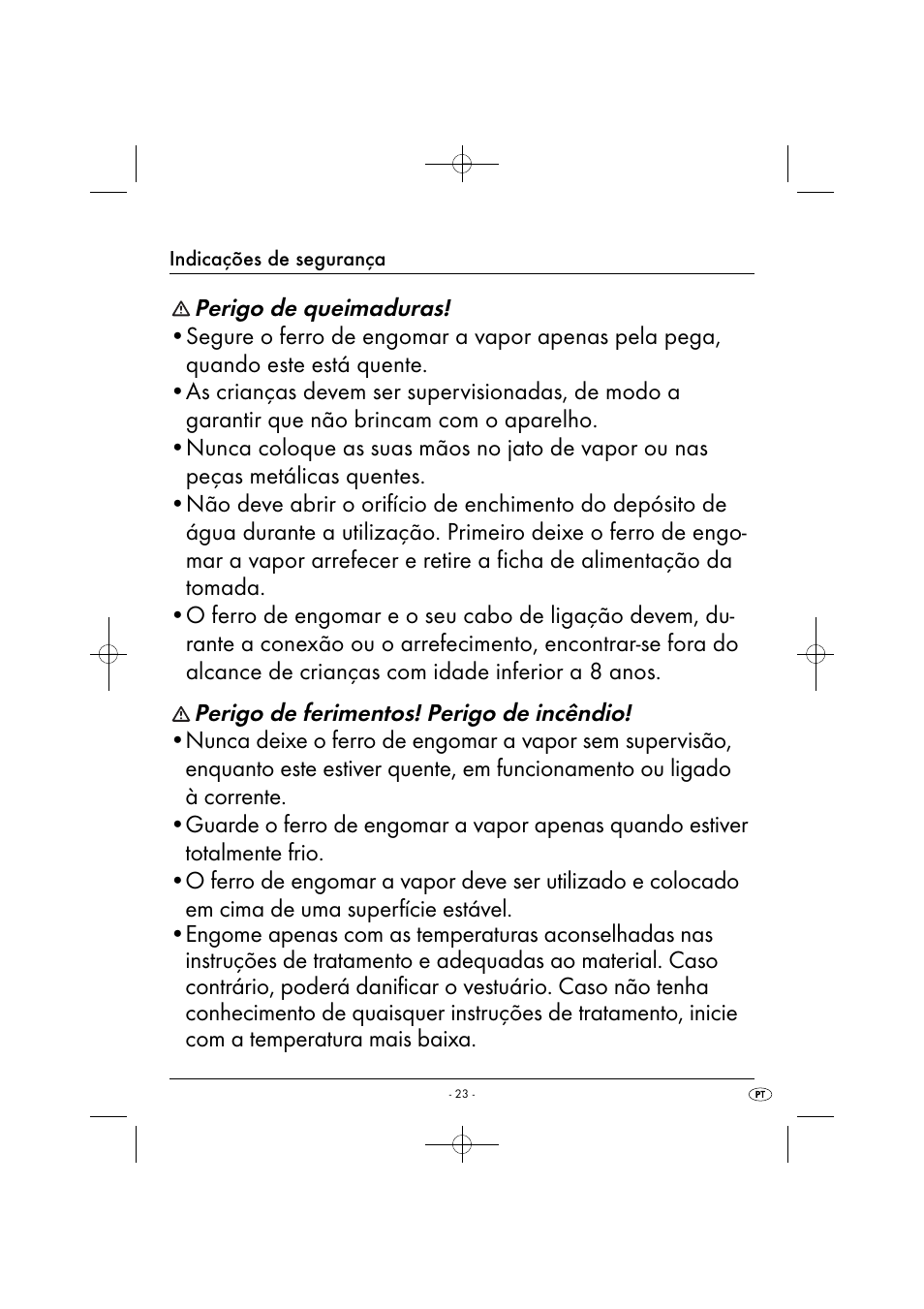 Perigo de queimaduras, Perigo de ferimentos! perigo de incêndio | Silvercrest SDB 2200 C1 User Manual | Page 26 / 54