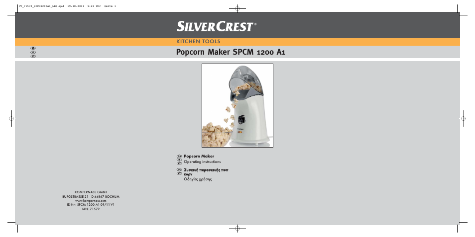 Silvercrest SPCM 1200 A1 User Manual | 11 pages