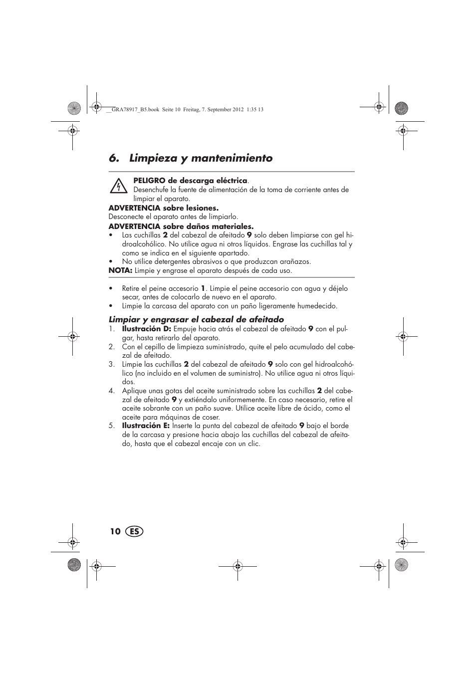Limpieza y mantenimiento | Silvercrest SHBS 600 A1 User Manual | Page 12 / 76