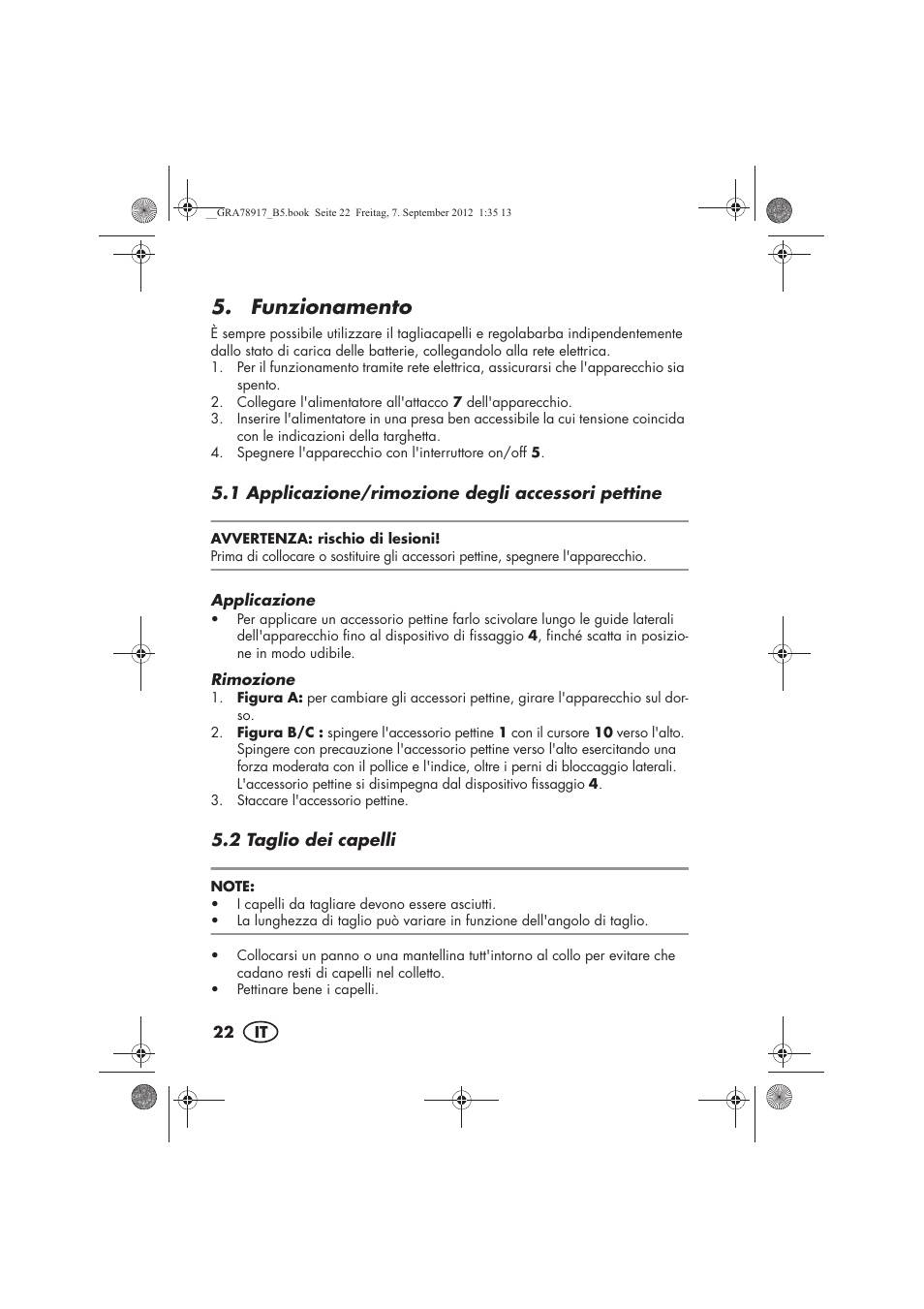 Funzionamento | Silvercrest SHBS 600 A1 User Manual | Page 24 / 76