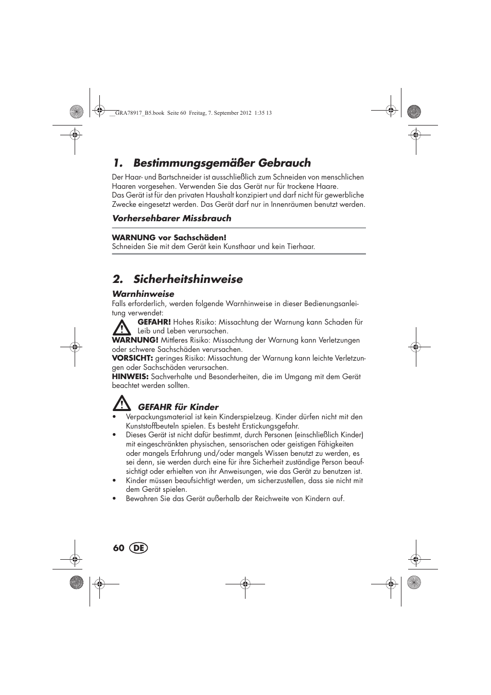 Bestimmungsgemäßer gebrauch, Sicherheitshinweise | Silvercrest SHBS 600 A1 User Manual | Page 62 / 76
