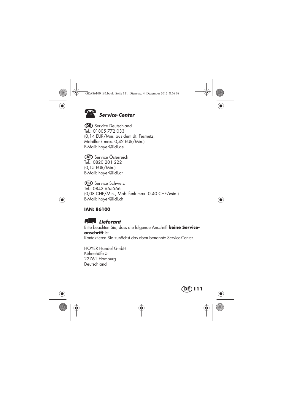 Silvercrest SDR 1000 A1 User Manual | Page 113 / 116