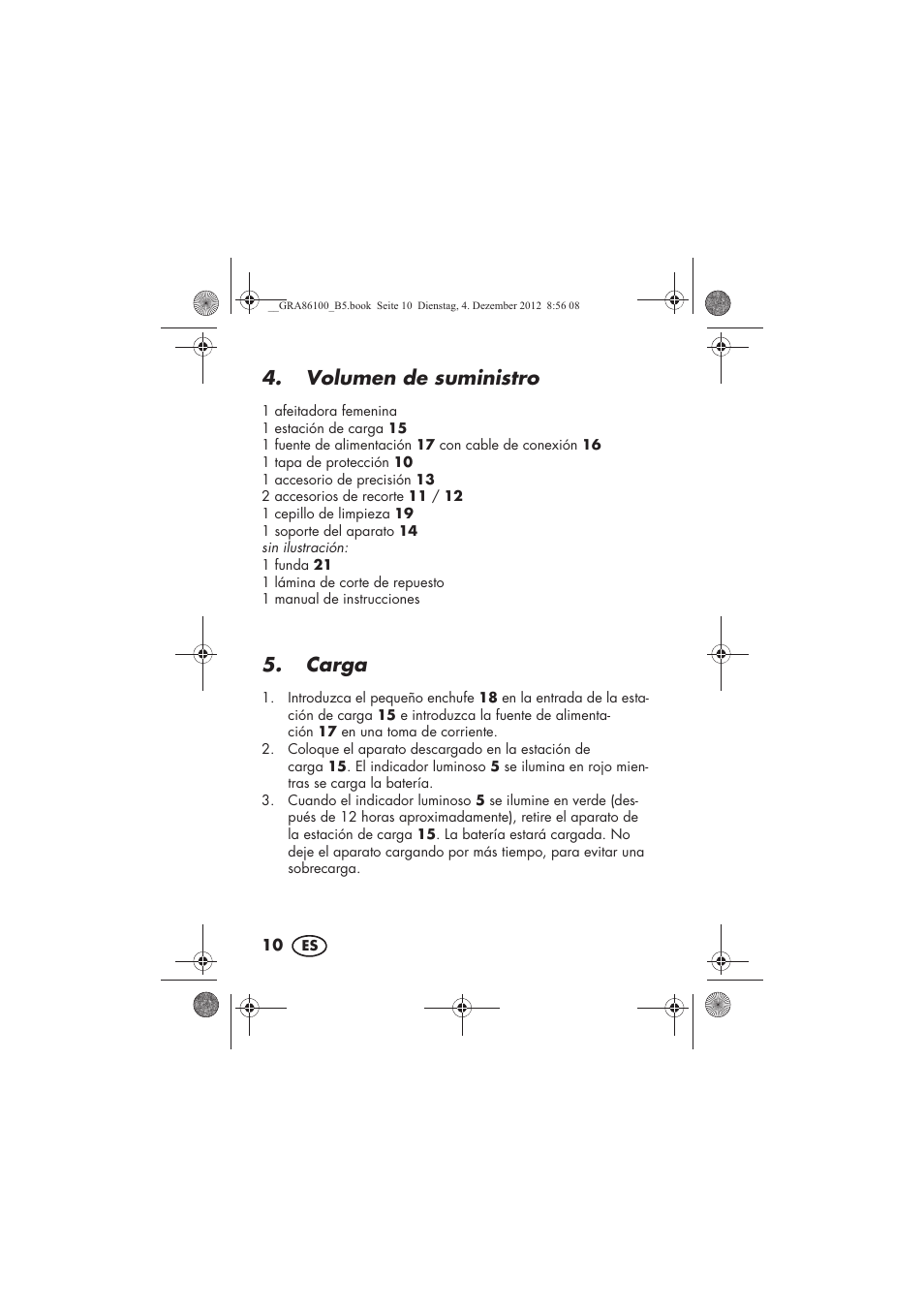 Volumen de suministro, Carga | Silvercrest SDR 1000 A1 User Manual | Page 12 / 116