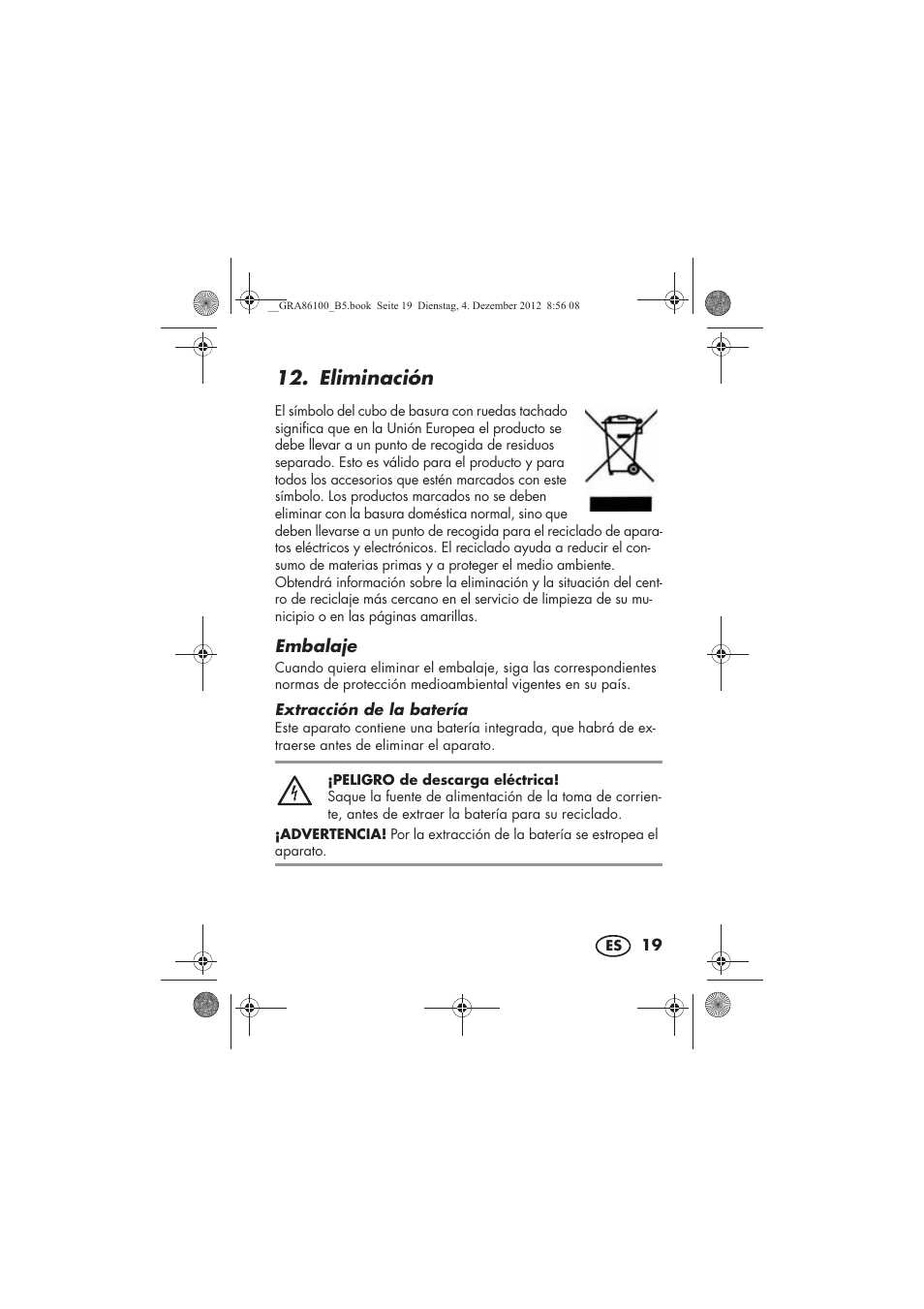 Eliminación | Silvercrest SDR 1000 A1 User Manual | Page 21 / 116