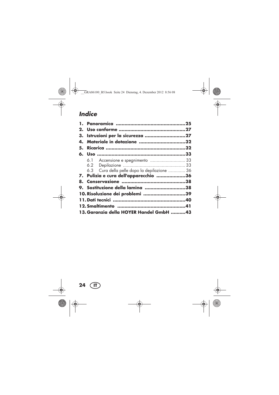 Indice | Silvercrest SDR 1000 A1 User Manual | Page 26 / 116