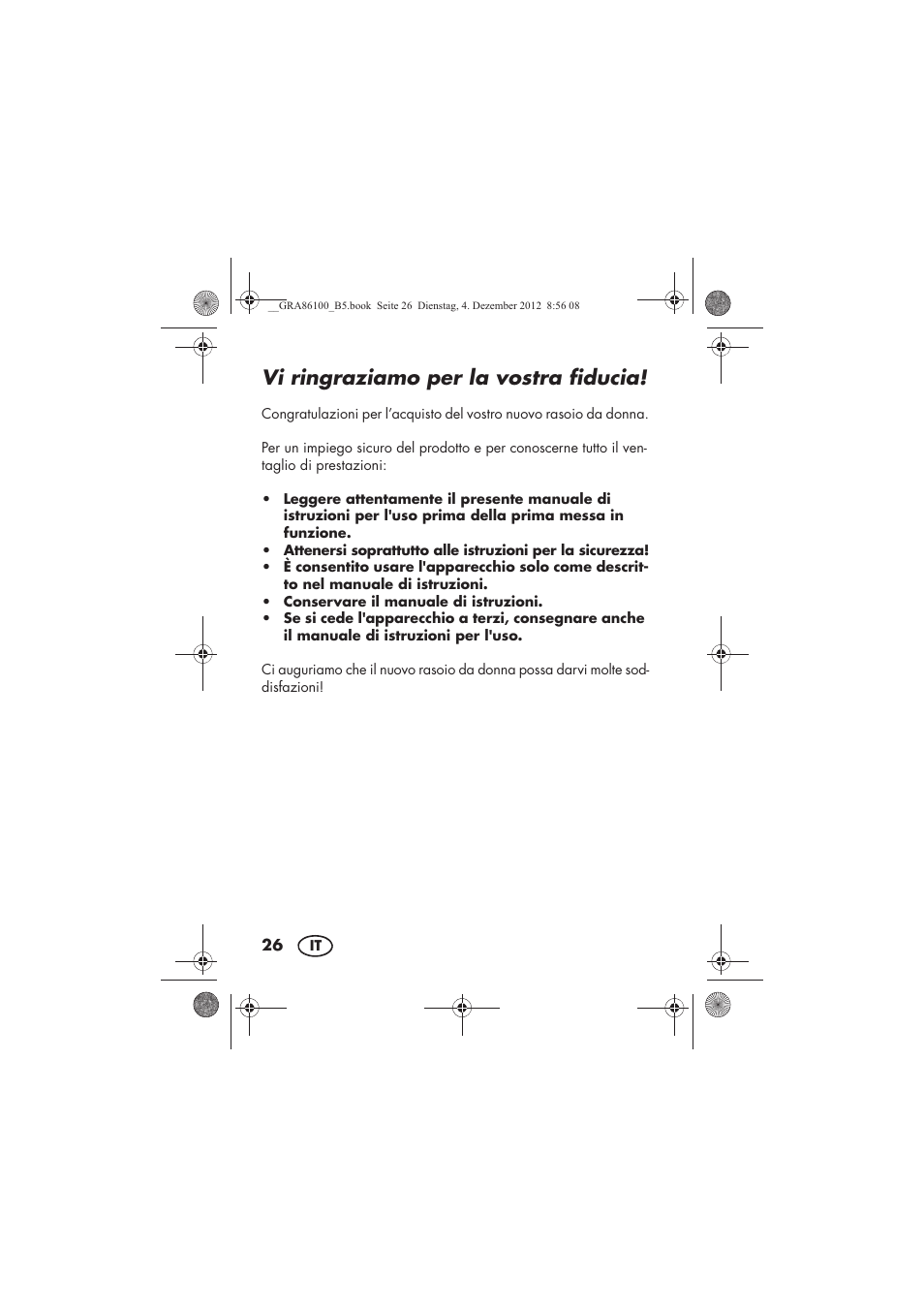 Vi ringraziamo per la vostra fiducia | Silvercrest SDR 1000 A1 User Manual | Page 28 / 116