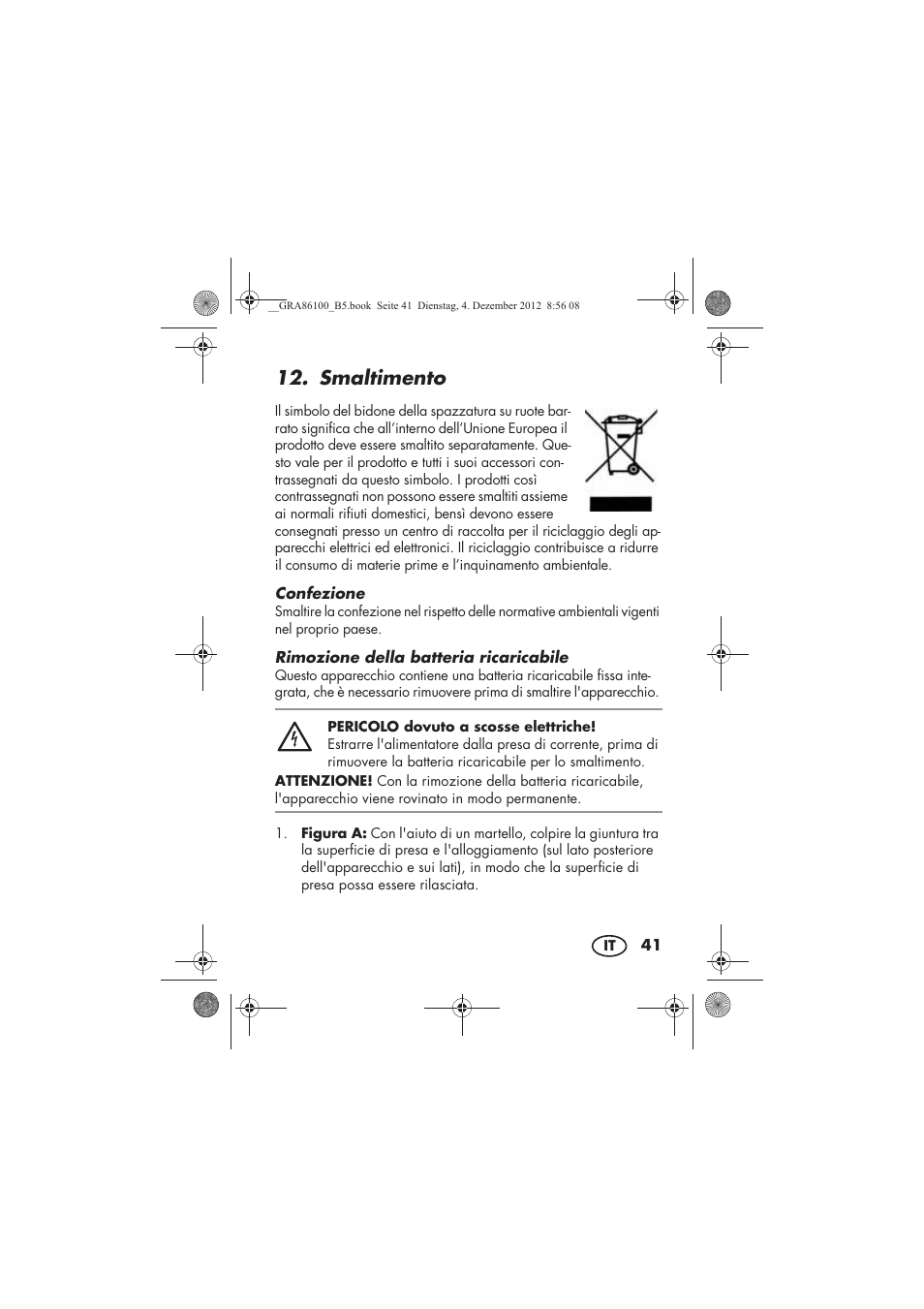 Smaltimento | Silvercrest SDR 1000 A1 User Manual | Page 43 / 116