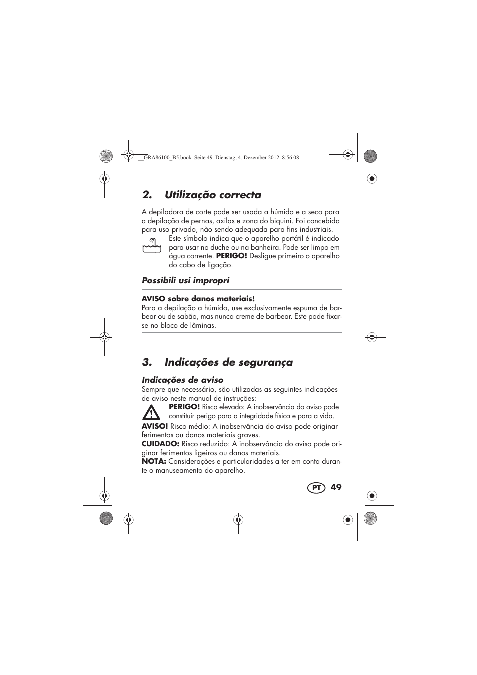 Utilização correcta, Indicações de segurança | Silvercrest SDR 1000 A1 User Manual | Page 51 / 116