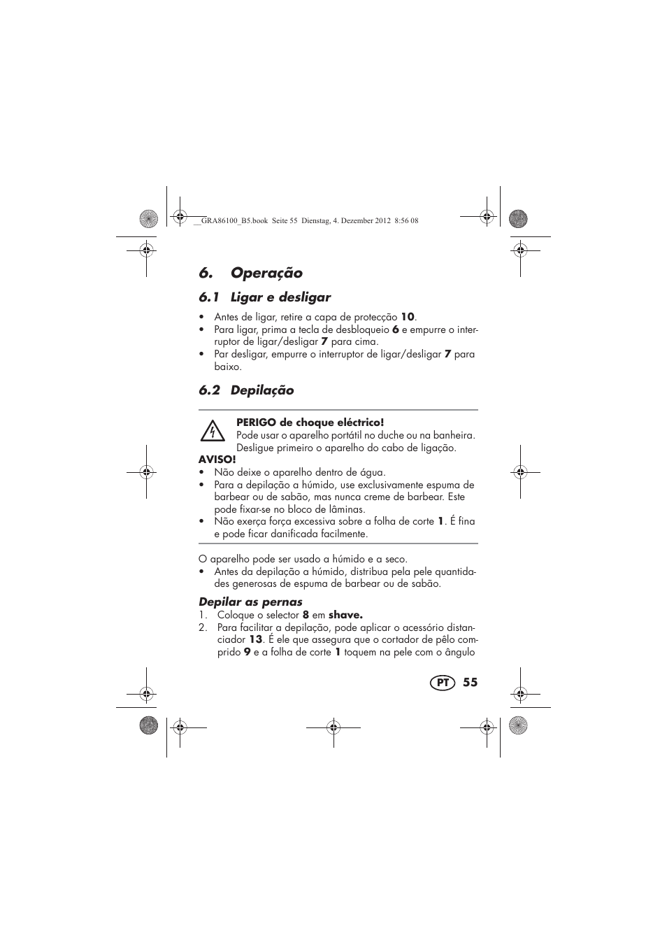 Operação | Silvercrest SDR 1000 A1 User Manual | Page 57 / 116