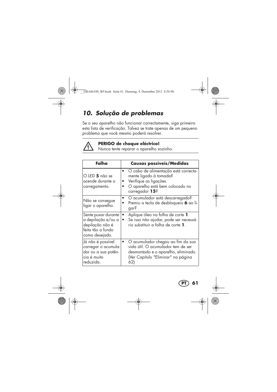 Solução de problemas | Silvercrest SDR 1000 A1 User Manual | Page 63 / 116