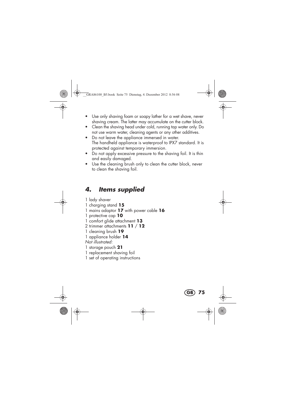 Items supplied | Silvercrest SDR 1000 A1 User Manual | Page 77 / 116