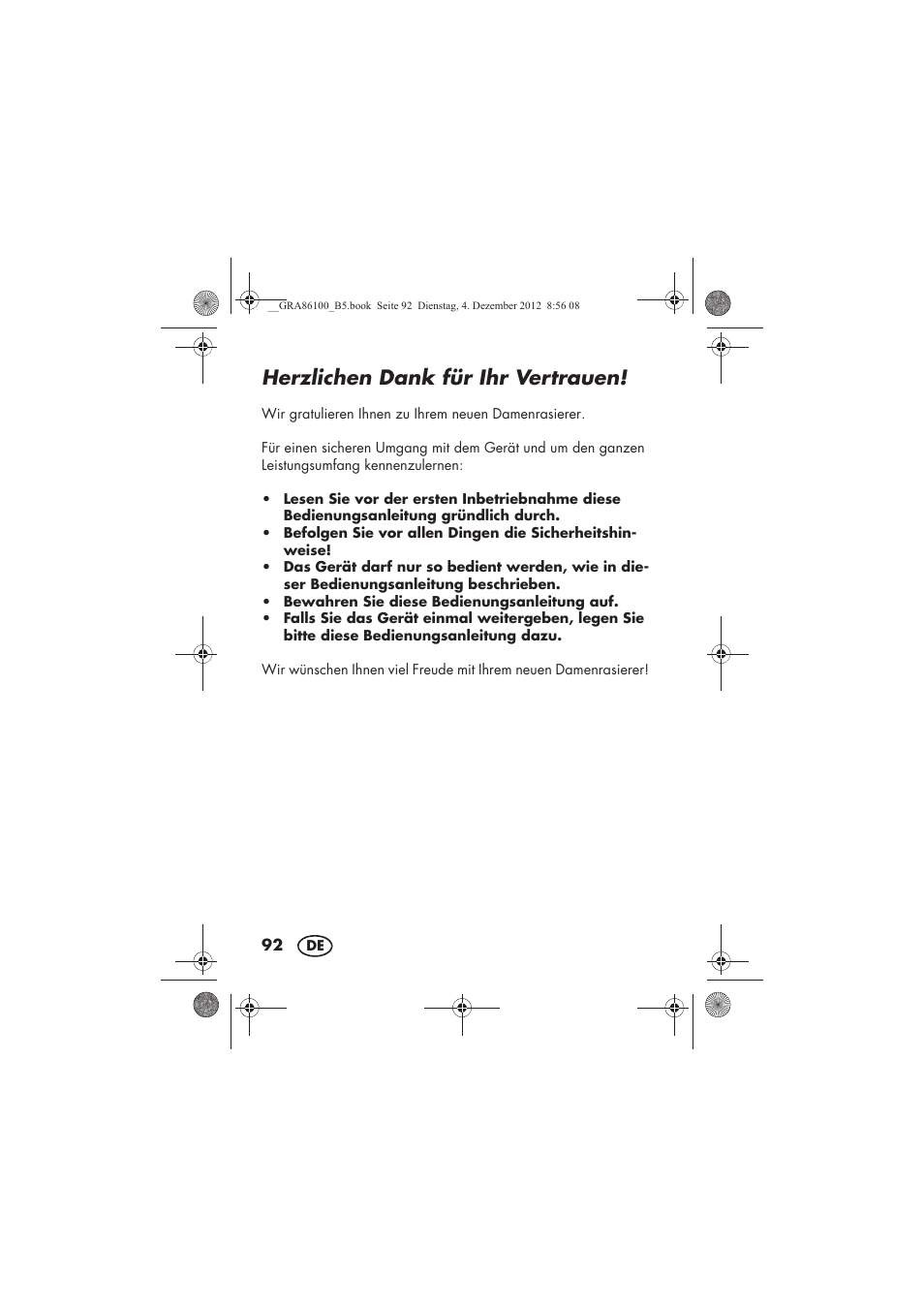 Herzlichen dank für ihr vertrauen | Silvercrest SDR 1000 A1 User Manual | Page 94 / 116
