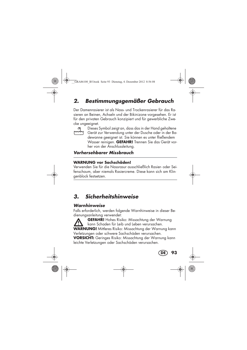 Bestimmungsgemäßer gebrauch, Sicherheitshinweise | Silvercrest SDR 1000 A1 User Manual | Page 95 / 116