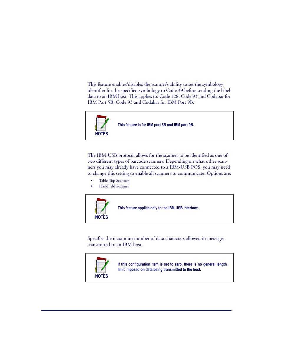 Ibm options | Datalogic Scanning QUICKSCAN QS2500 User Manual | Page 18 / 76