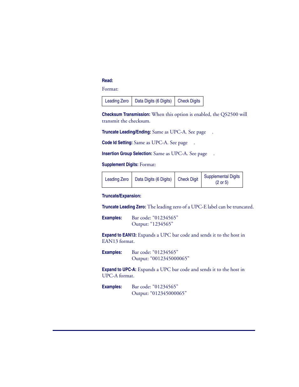 Upc-e | Datalogic Scanning QUICKSCAN QS2500 User Manual | Page 33 / 76