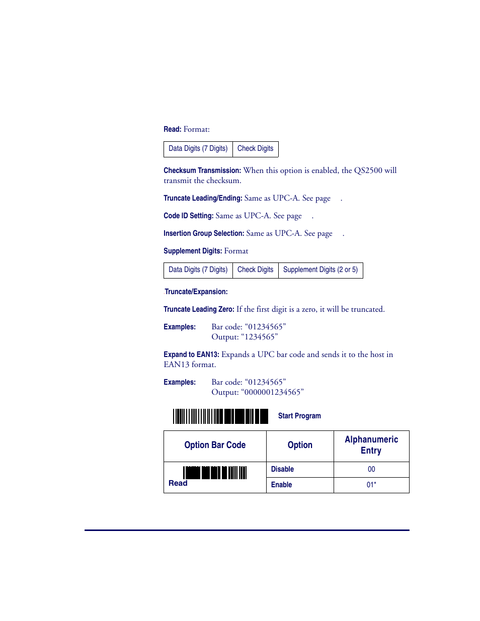 Ean-8 | Datalogic Scanning QUICKSCAN QS2500 User Manual | Page 37 / 76