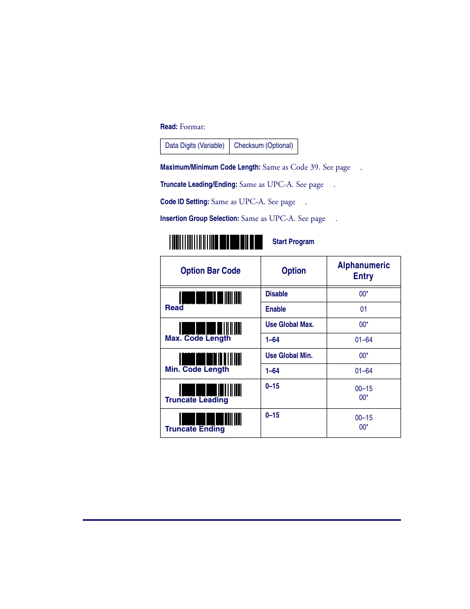 Industrial 2 of 5 | Datalogic Scanning QUICKSCAN QS2500 User Manual | Page 43 / 76