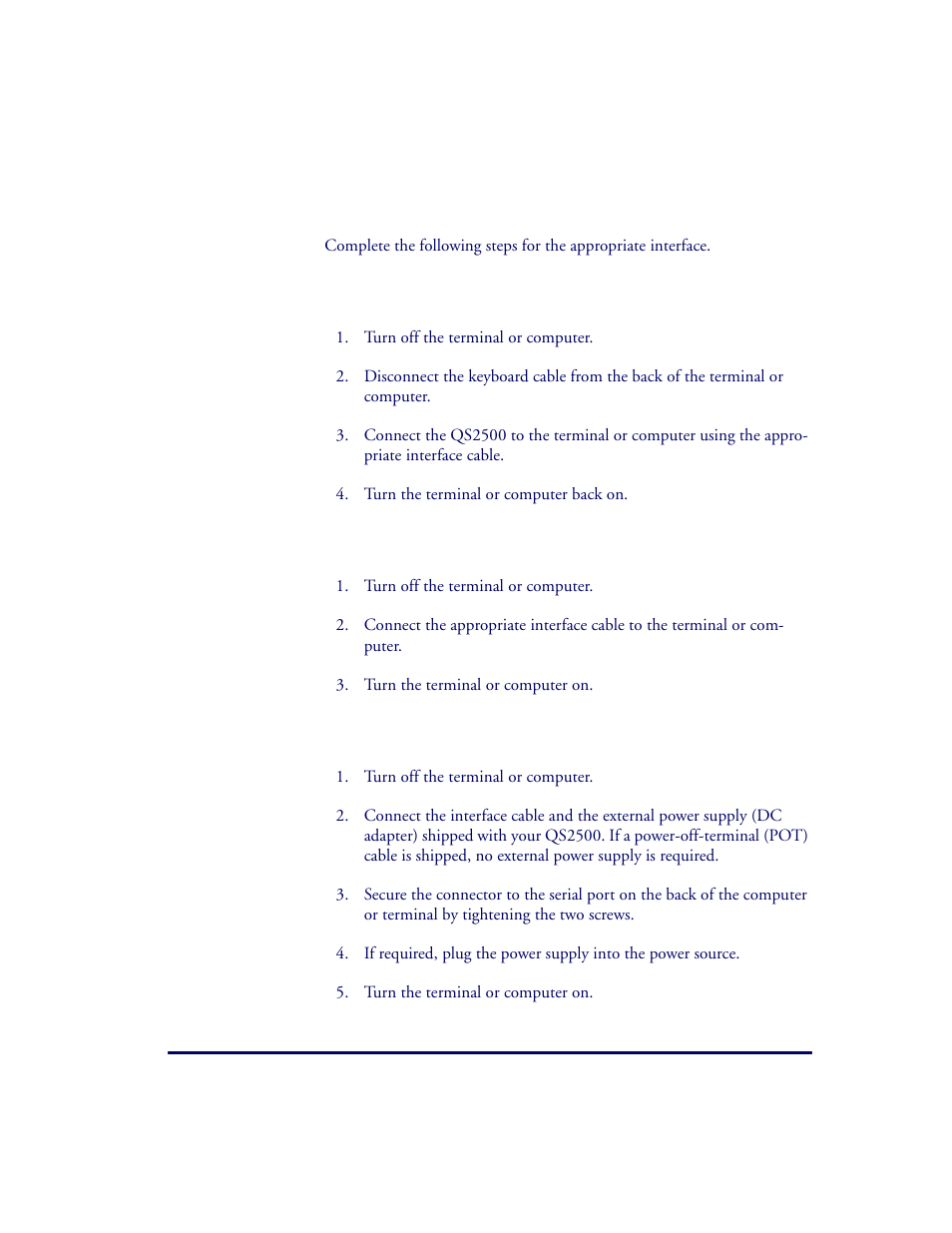 Installation, Keyboard wedge, Wand emulation | Rs-232, Keyboard wedge wand emulation rs-232 | Datalogic Scanning QUICKSCAN QS2500 User Manual | Page 5 / 76