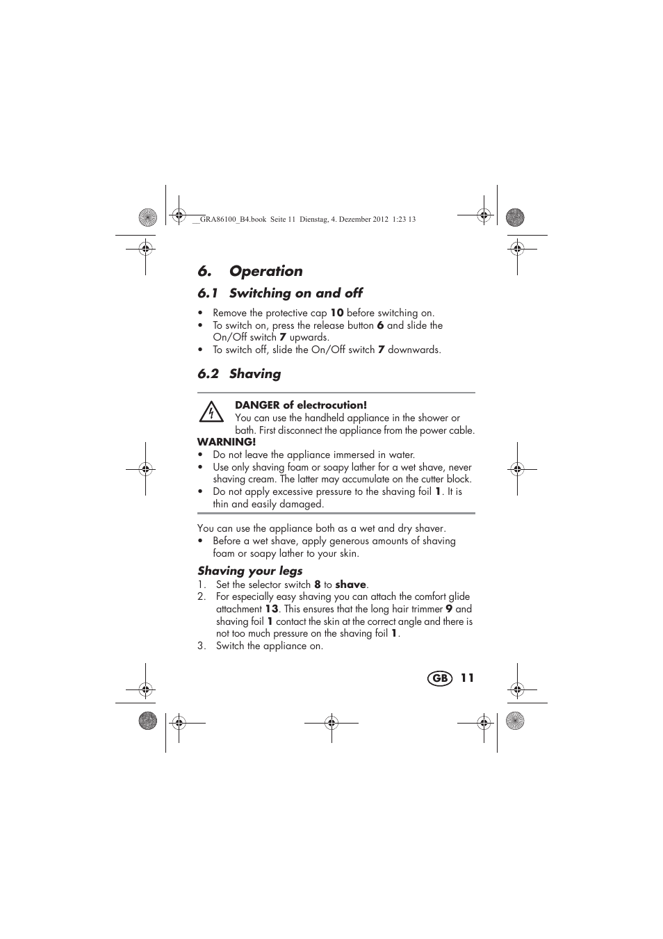 Operation | Silvercrest SDR 1000 A1 User Manual | Page 13 / 160