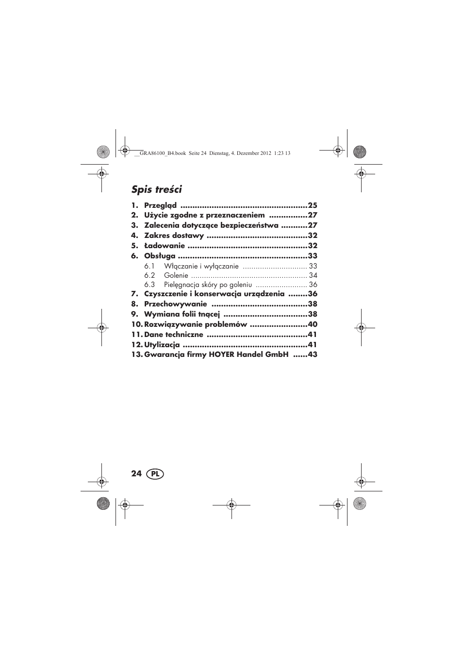 Spis treci | Silvercrest SDR 1000 A1 User Manual | Page 26 / 160
