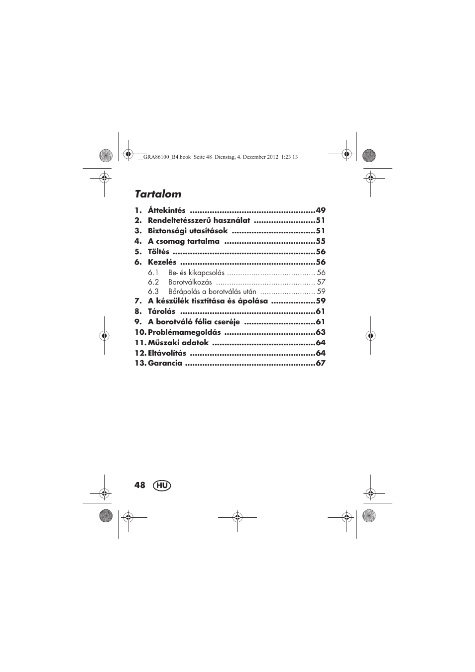 Tartalom | Silvercrest SDR 1000 A1 User Manual | Page 50 / 160