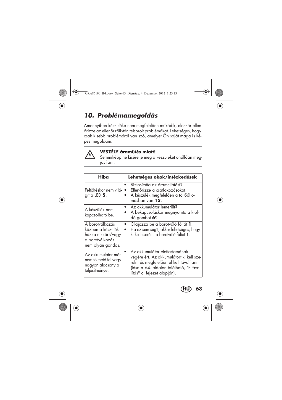 Problémamegoldás | Silvercrest SDR 1000 A1 User Manual | Page 65 / 160