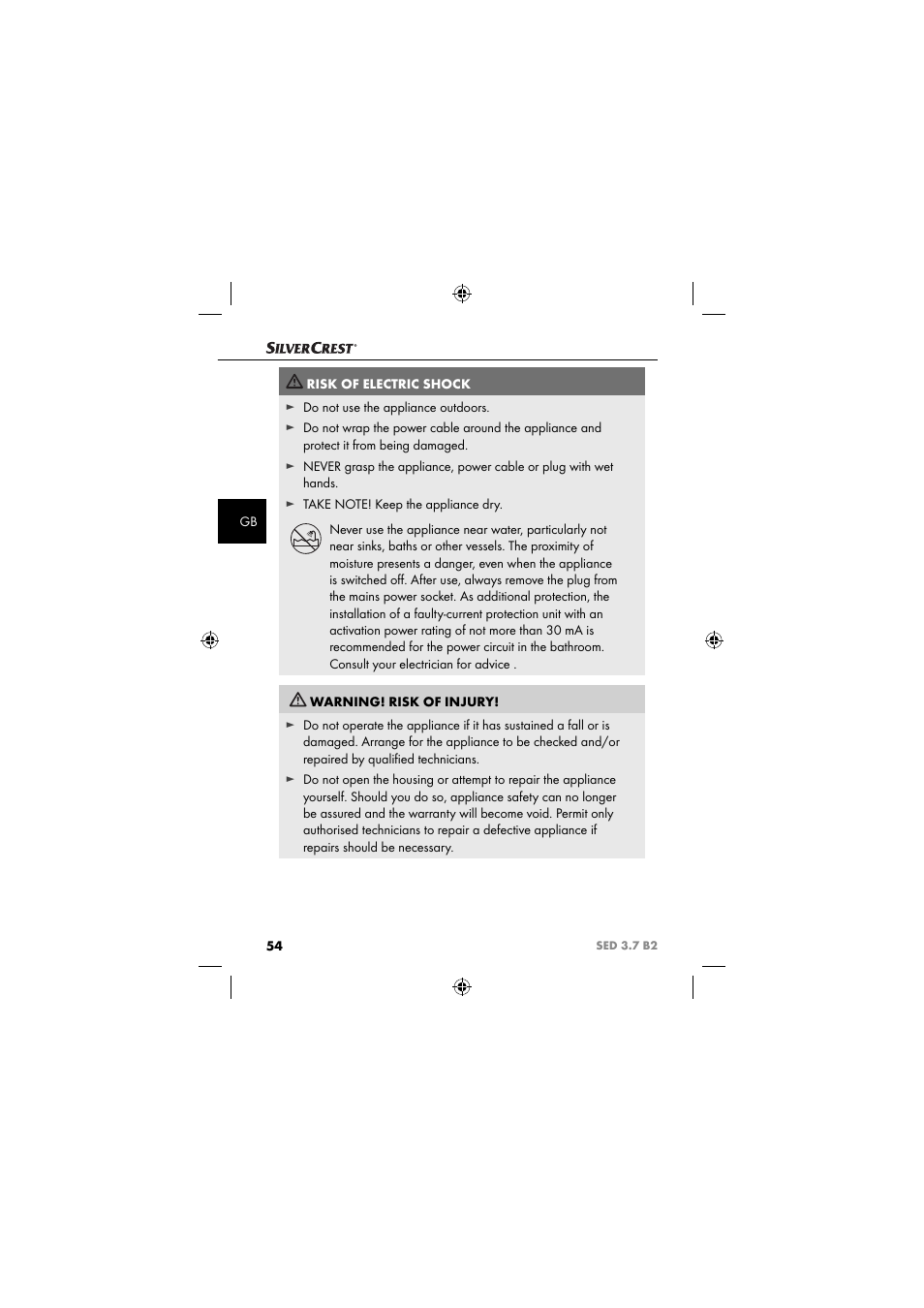 Silvercrest SED 3.7 B2 User Manual | Page 57 / 84
