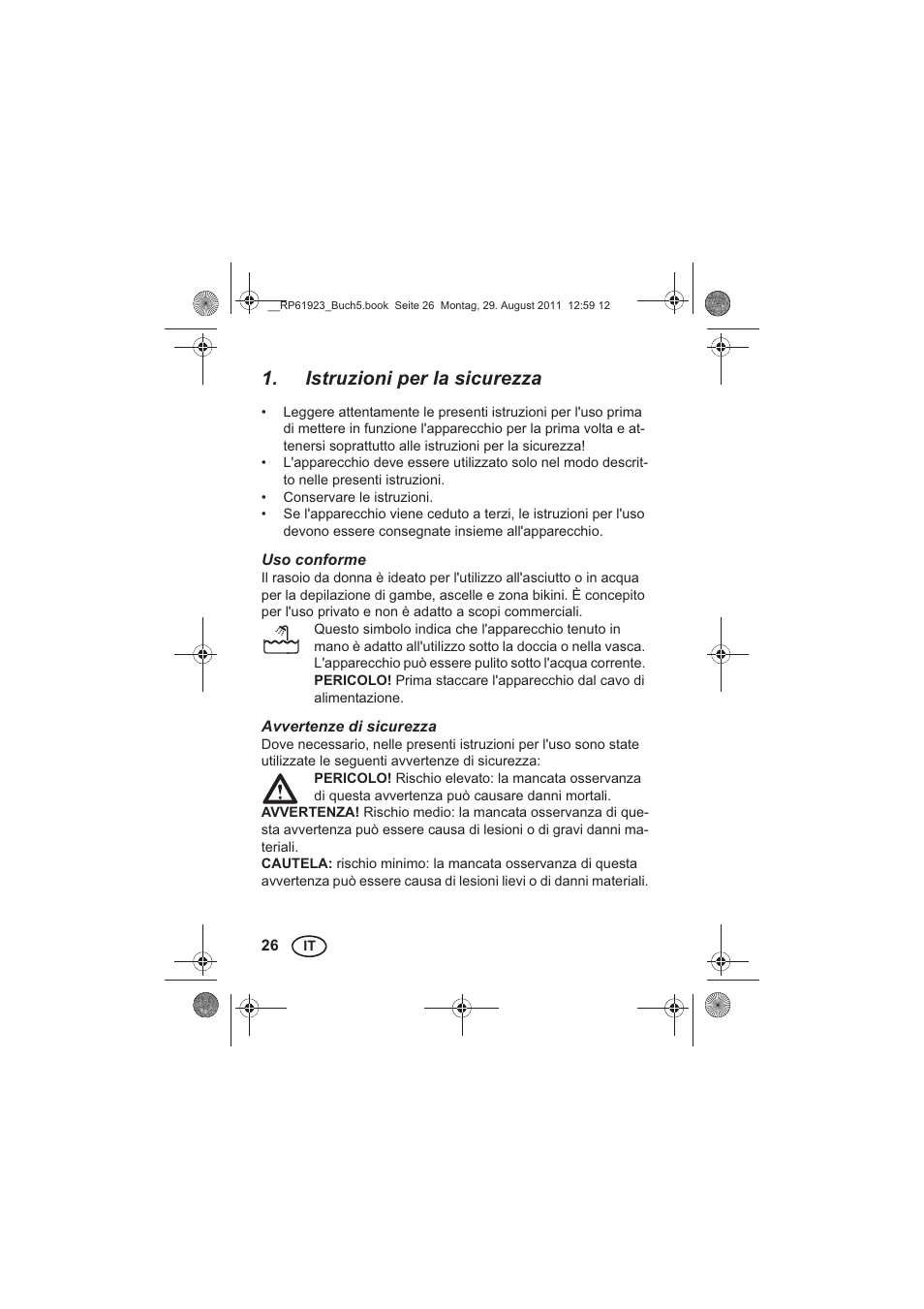 Istruzioni per la sicurezza | Silvercrest SDR 1000 A1 User Manual | Page 28 / 114