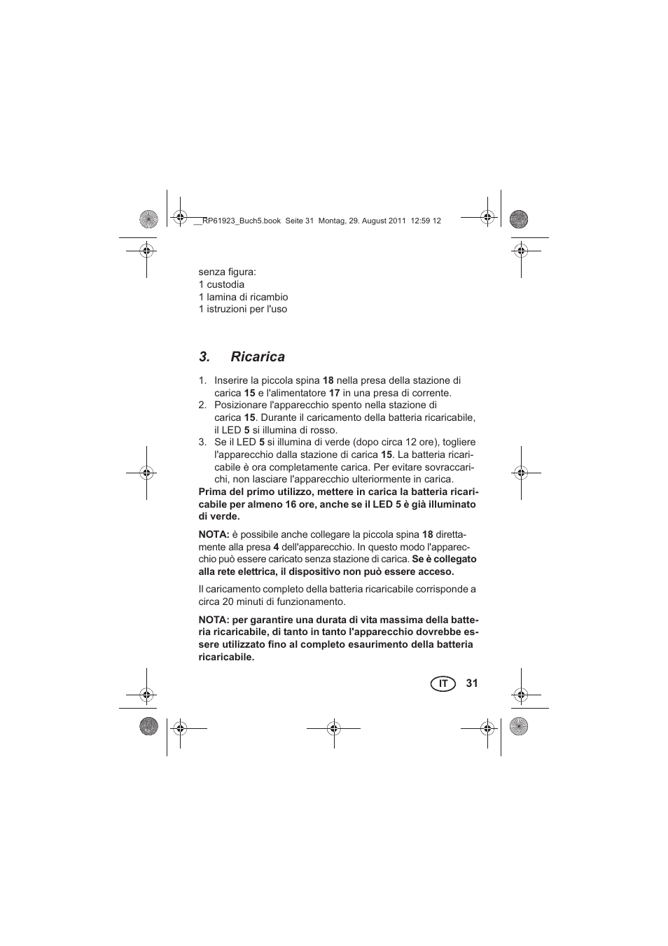 Ricarica | Silvercrest SDR 1000 A1 User Manual | Page 33 / 114