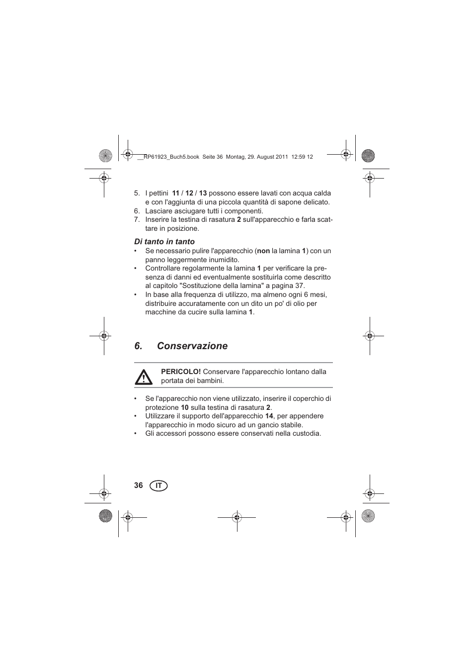 Conservazione | Silvercrest SDR 1000 A1 User Manual | Page 38 / 114