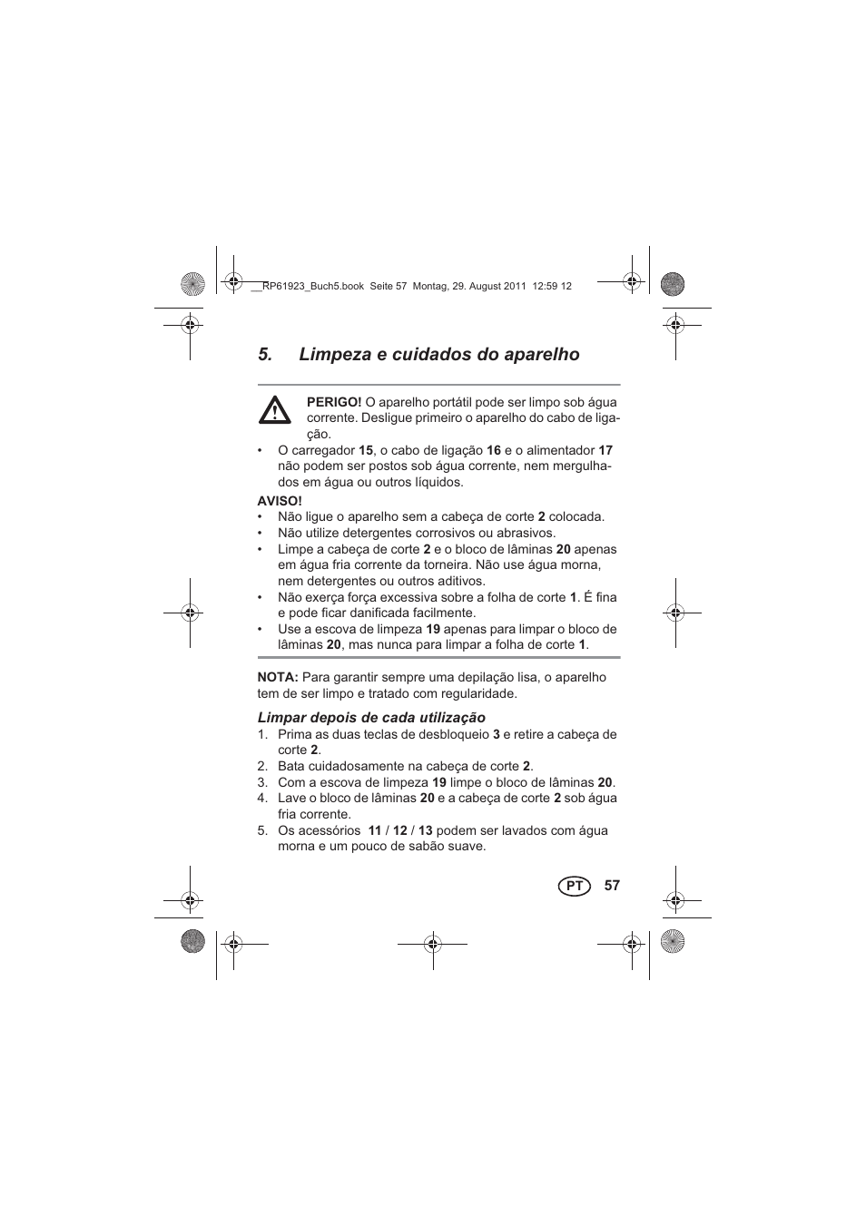 Limpeza e cuidados do aparelho | Silvercrest SDR 1000 A1 User Manual | Page 59 / 114