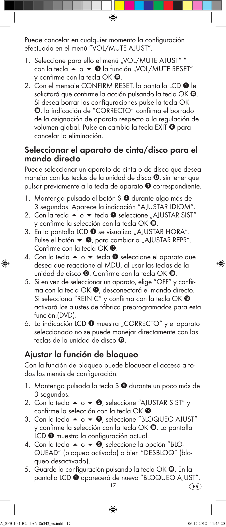 Ajustar la función de bloqueo | Silvercrest SFB 10.1 B2 User Manual | Page 19 / 116