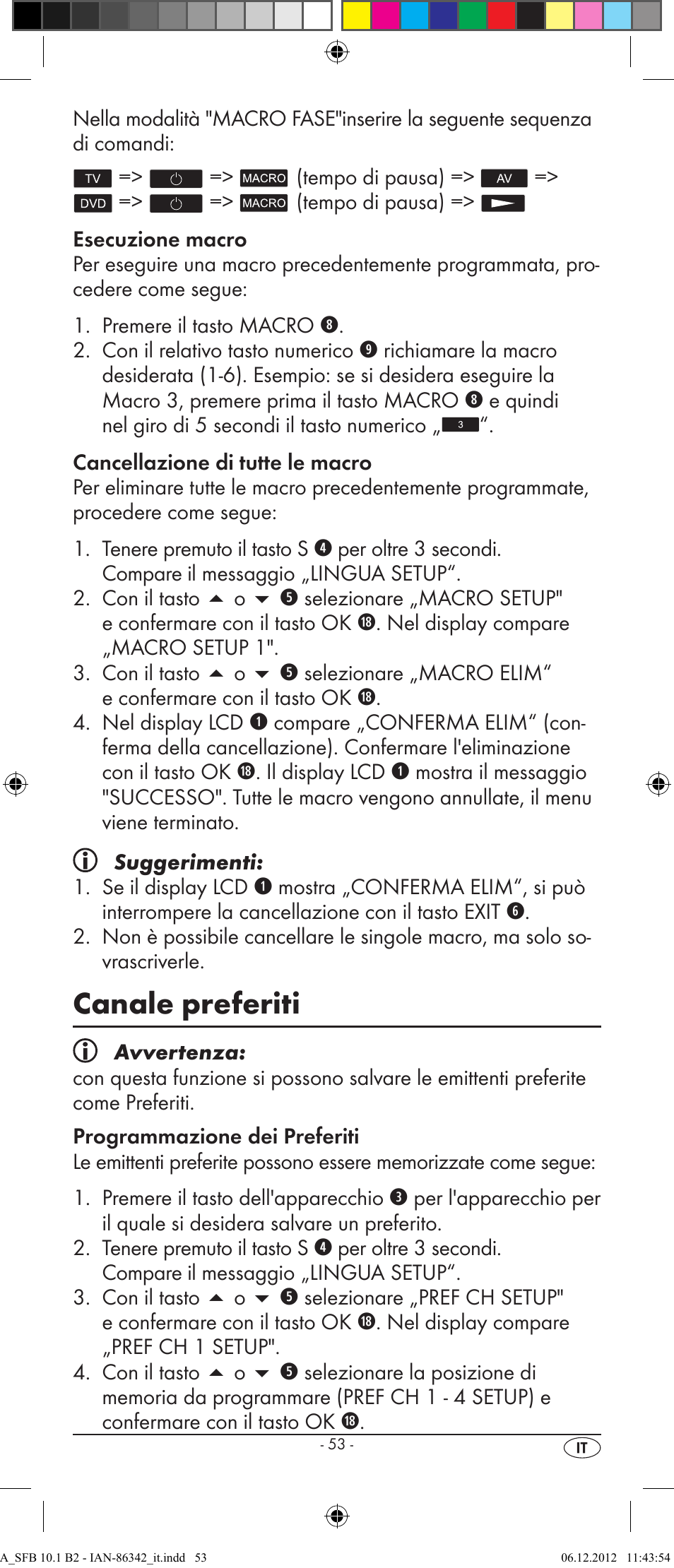 Canale preferiti | Silvercrest SFB 10.1 B2 User Manual | Page 55 / 116