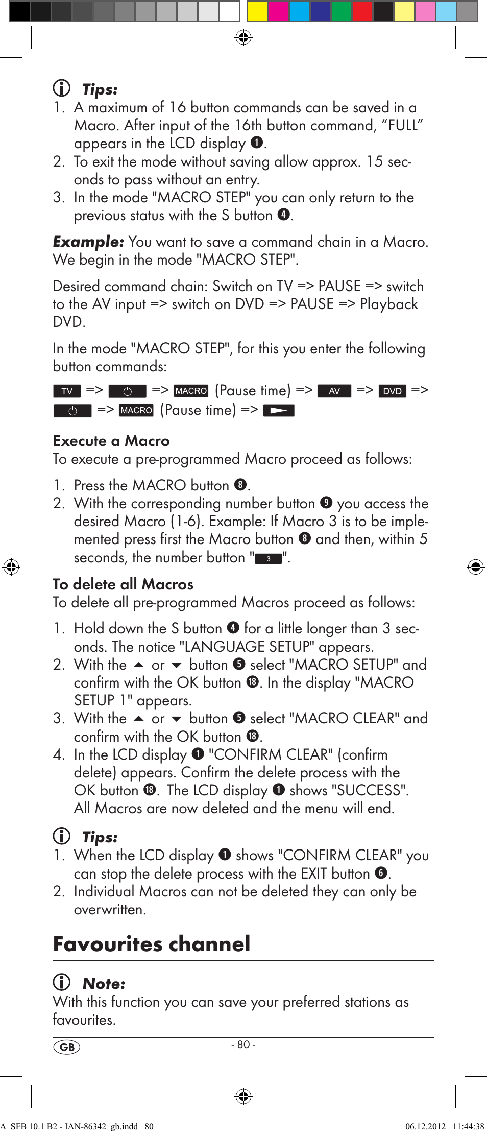 Favourites channel | Silvercrest SFB 10.1 B2 User Manual | Page 82 / 116