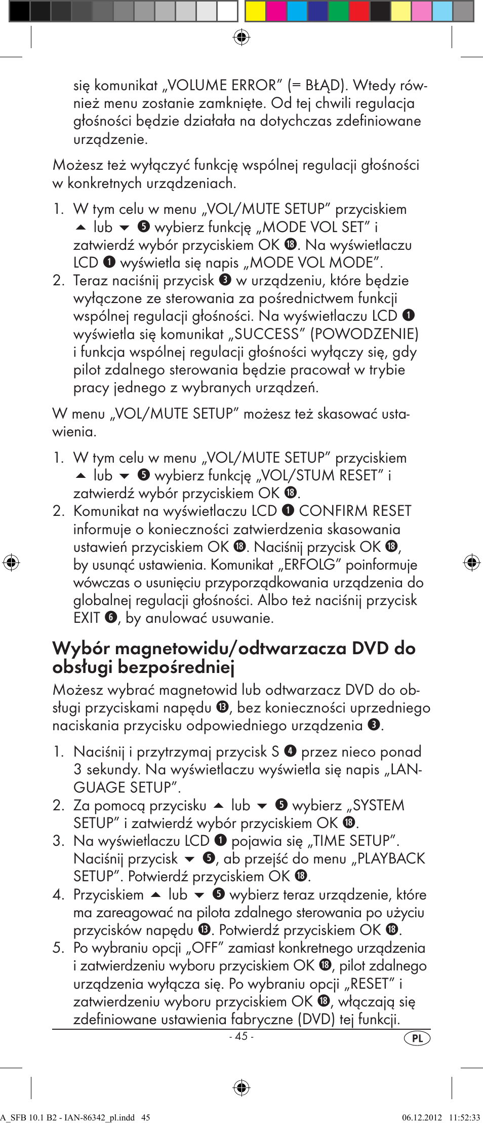 Silvercrest 10-IN-1 REMOTE CONTROL SFB 10.1 B2 User Manual | Page 47 / 116