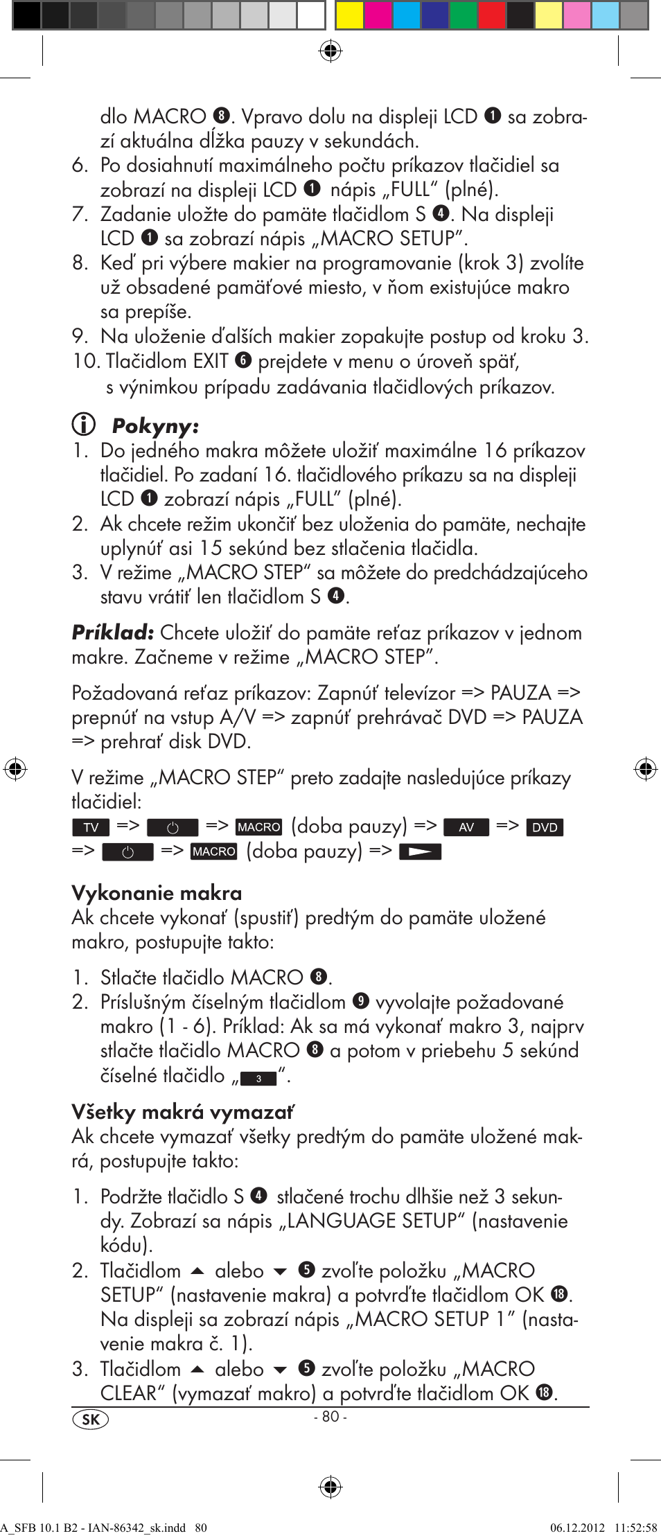 Silvercrest 10-IN-1 REMOTE CONTROL SFB 10.1 B2 User Manual | Page 82 / 116