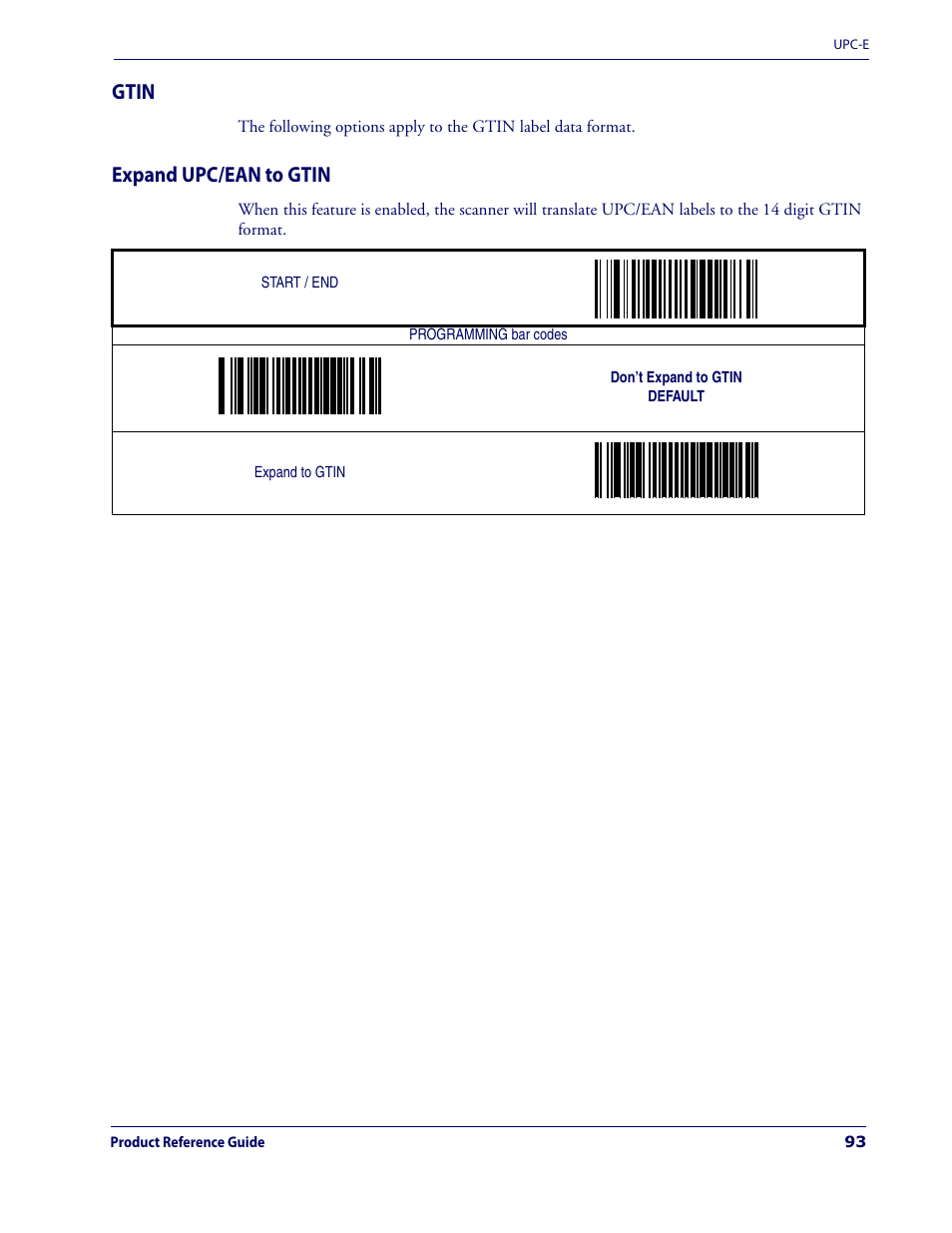 Gtin, Expand upc/ean to gtin, Gtin expand upc/ean to gtin | Datalogic Scanning MAGELLAN 3200VSI User Manual | Page 101 / 200
