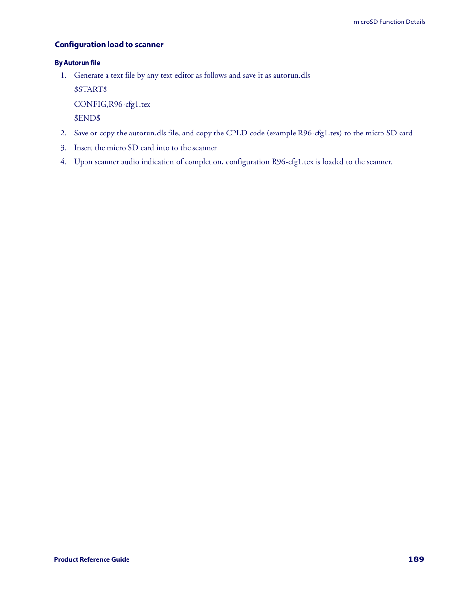 Configuration load to scanner | Datalogic Scanning MAGELLAN 3200VSI User Manual | Page 197 / 200