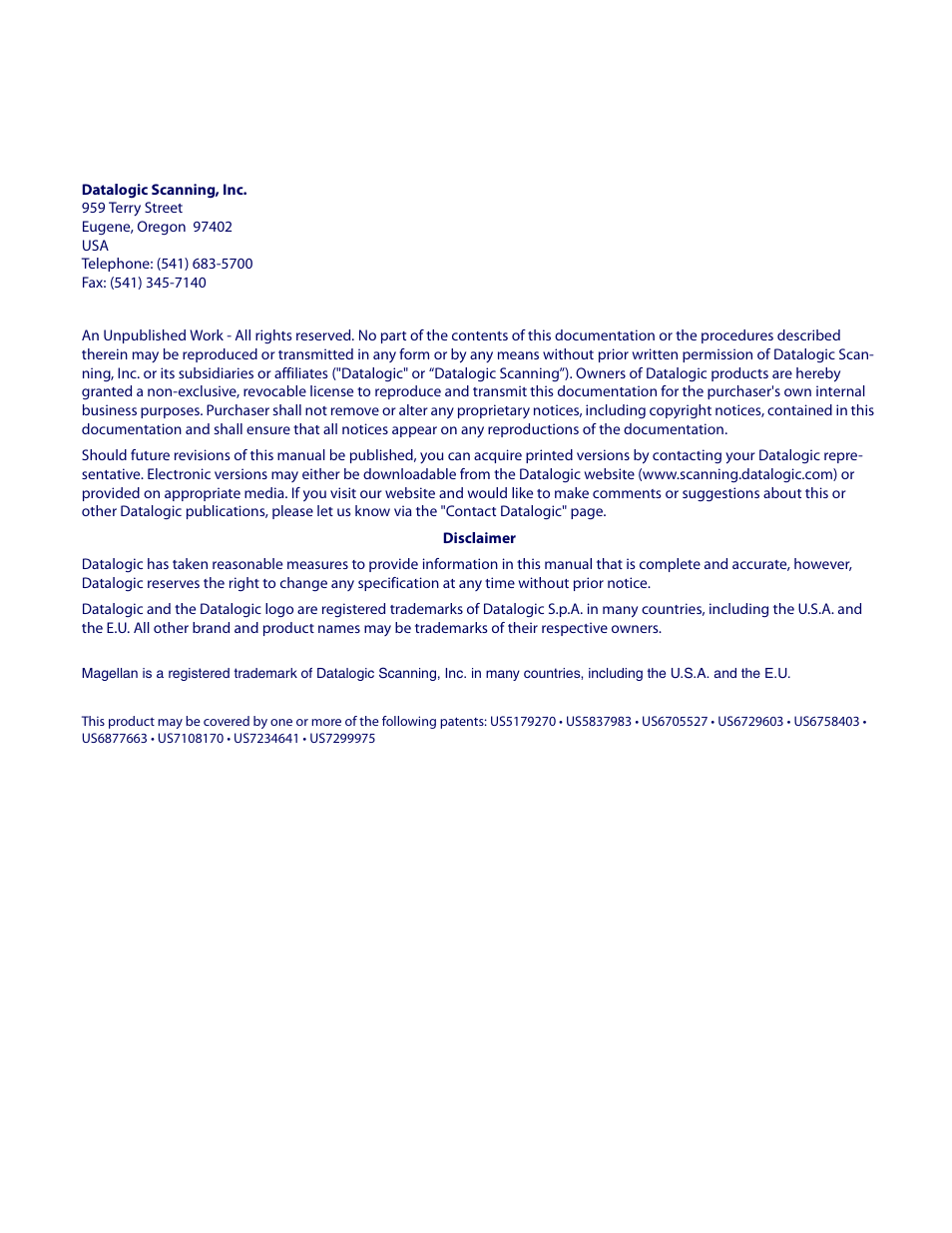 Datalogic Scanning MAGELLAN 3200VSI User Manual | Page 2 / 200